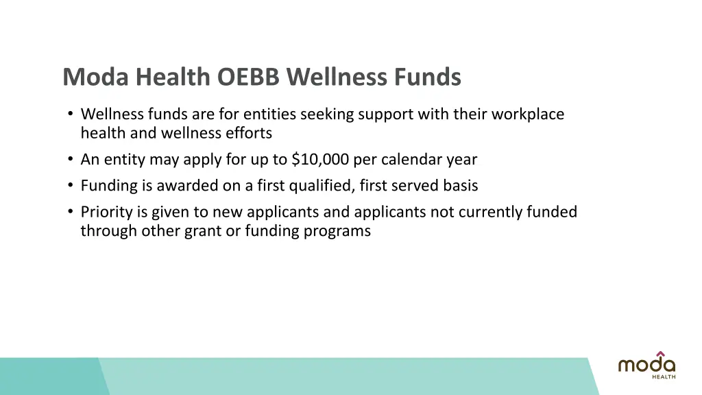 moda health oebb wellness funds
