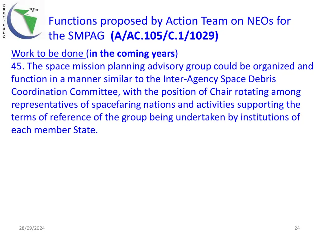 functions proposed by action team on neos 3