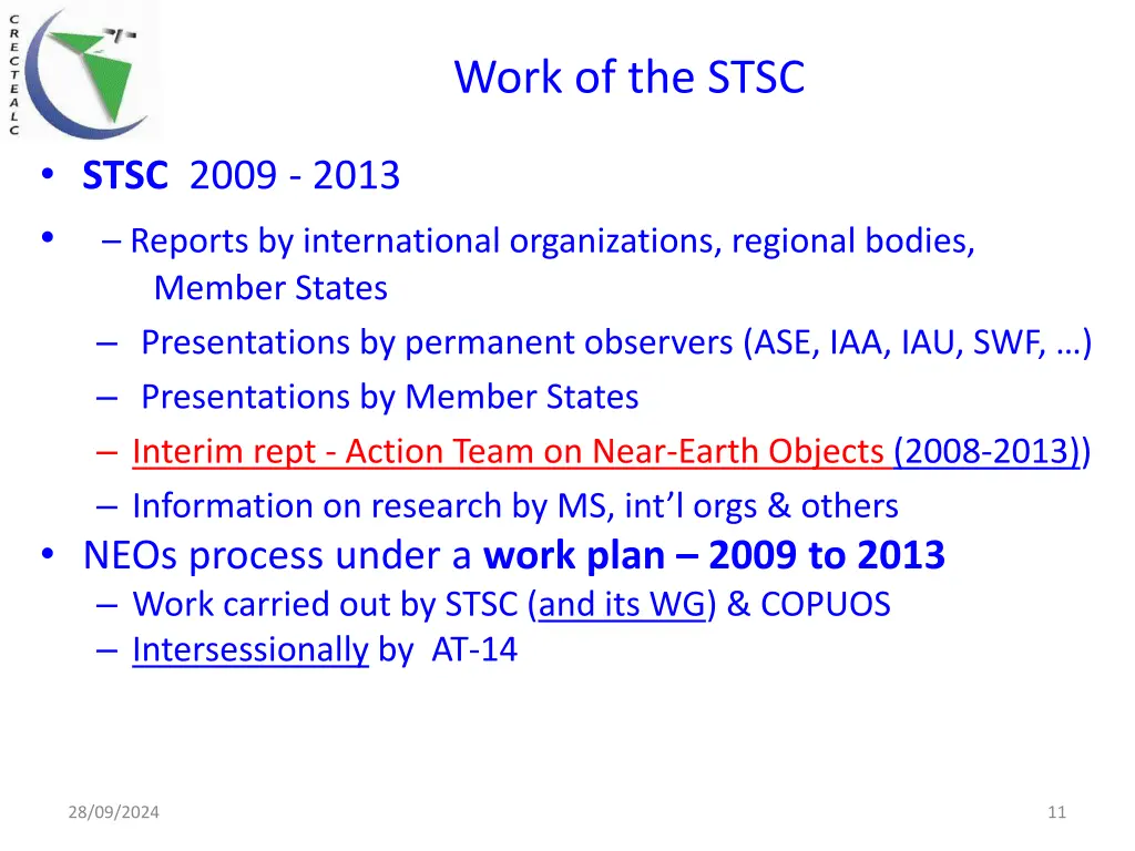 work of the stsc