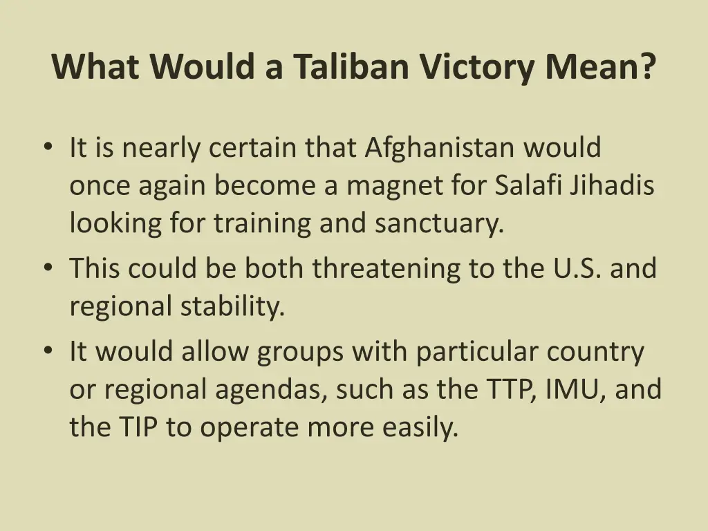 what would a taliban victory mean 1