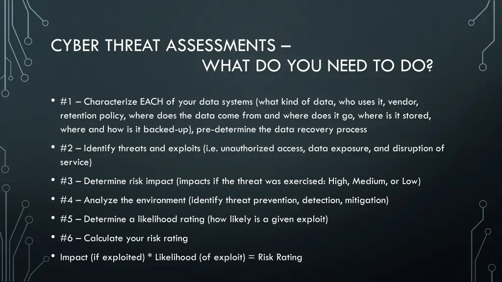 cyber threat assessments