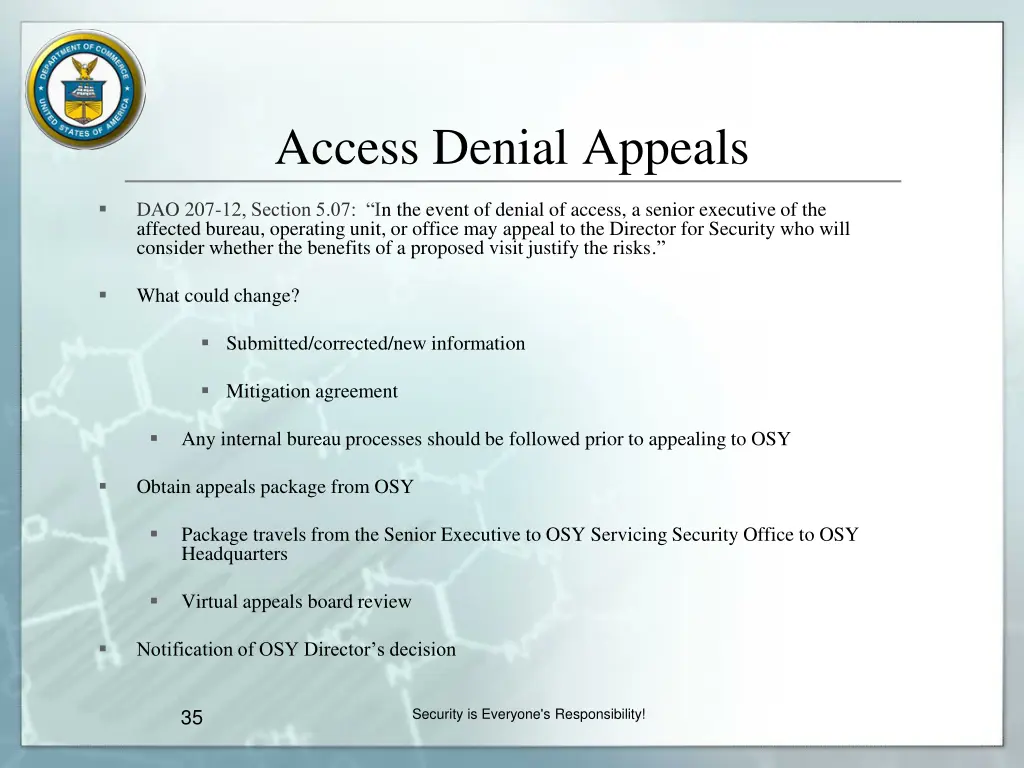 access denial appeals