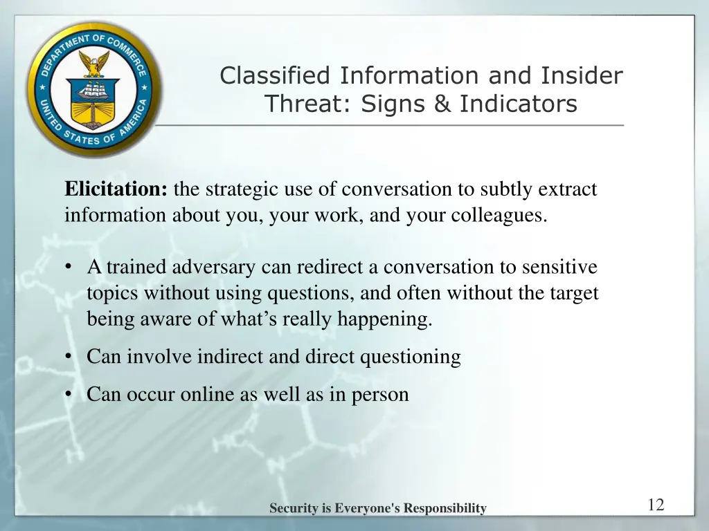 classified information and insider threat signs 1