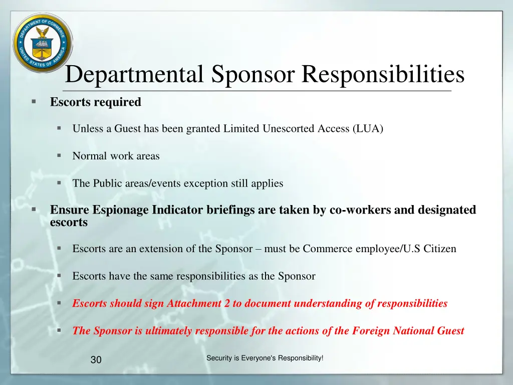 departmental sponsor responsibilities 2