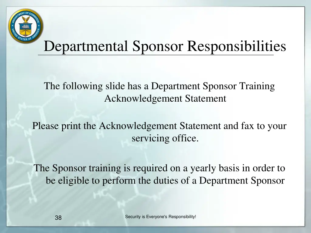 departmental sponsor responsibilities 4