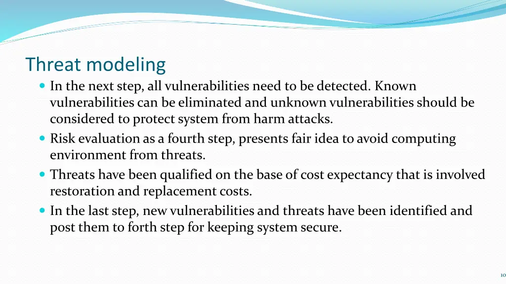 threat modeling in the next step