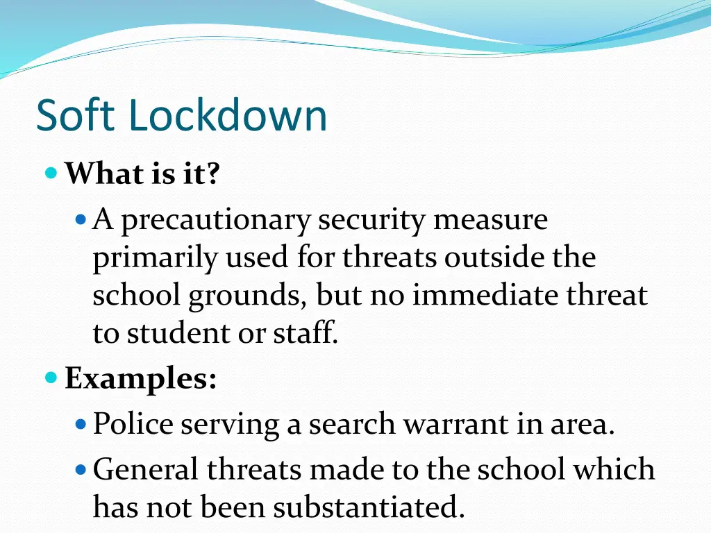 soft lockdown