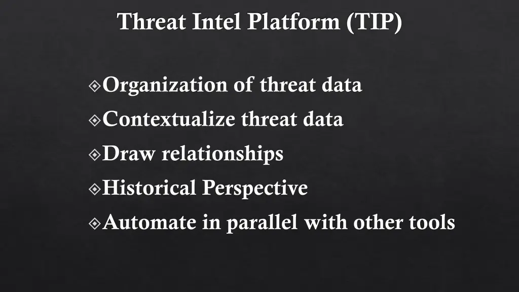 threat intel platform tip