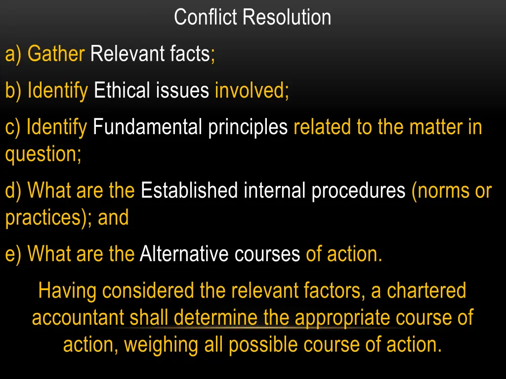 conflict resolution