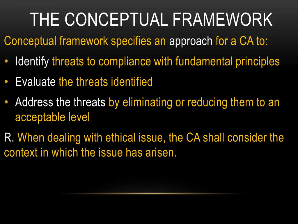 the conceptual framework conceptual framework