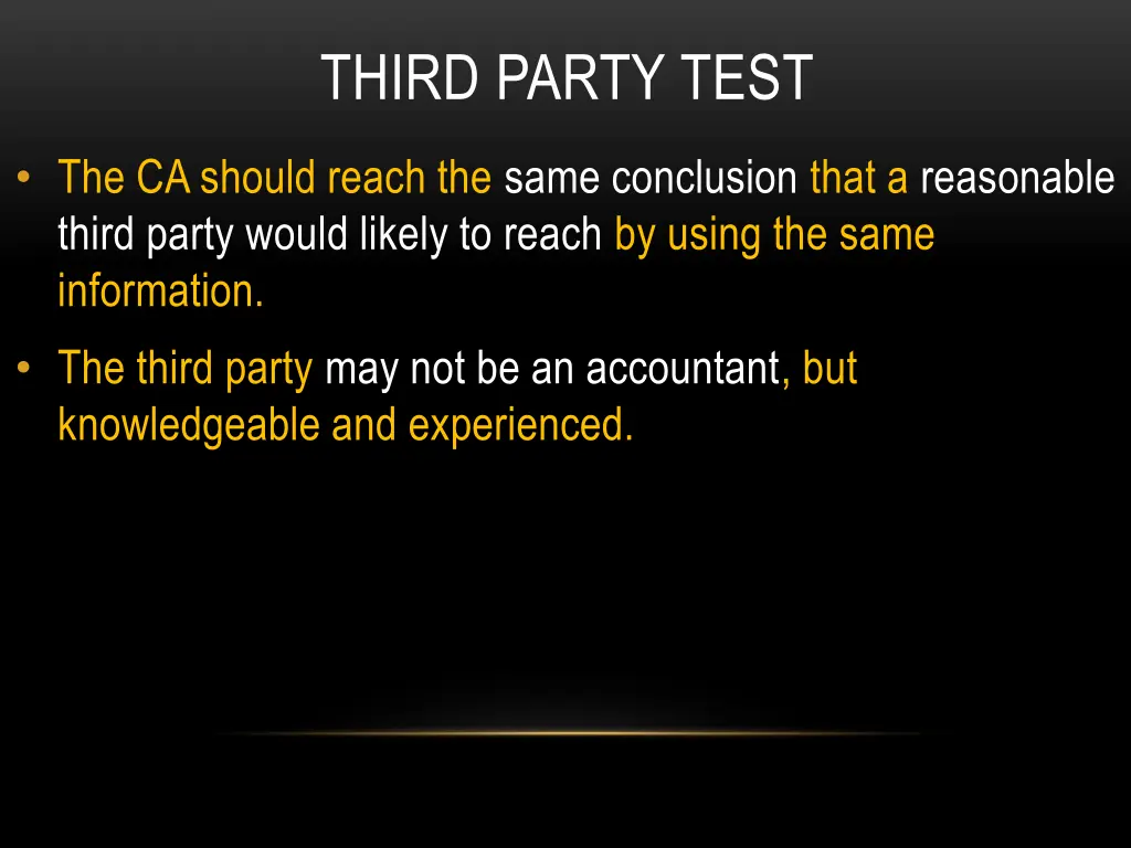 third party test