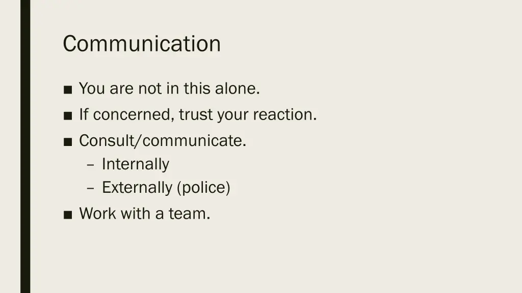 communication