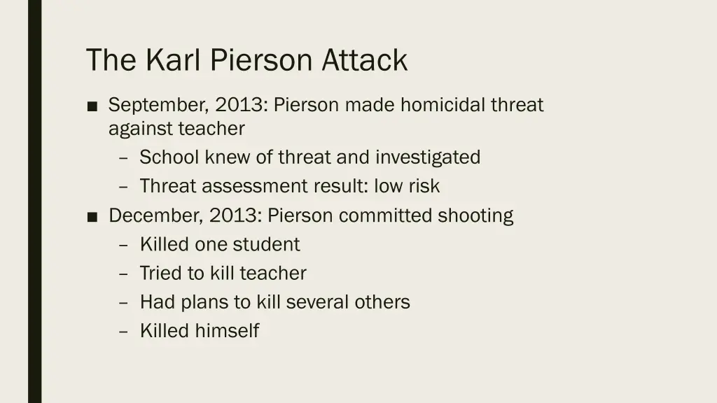 the karl pierson attack