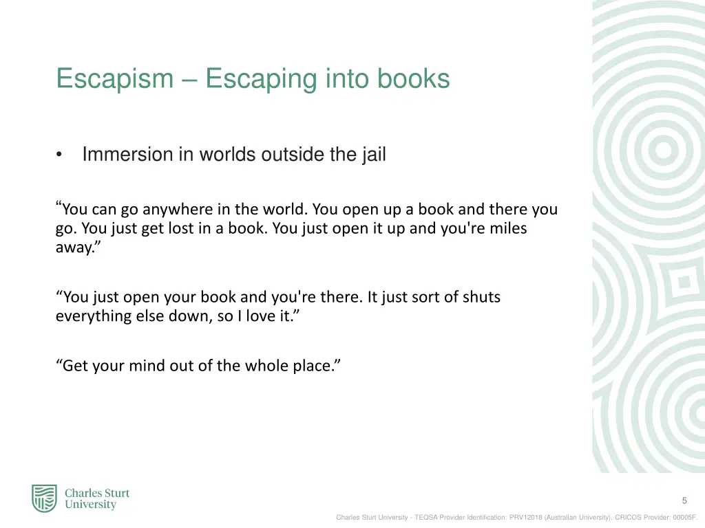 escapism escaping into books