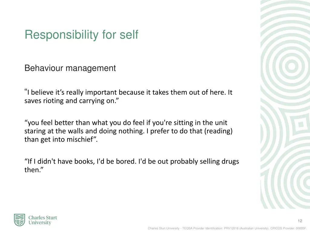 responsibility for self 2