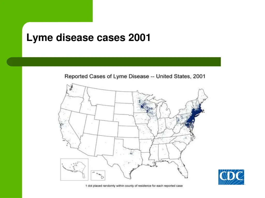 lyme disease cases 2001