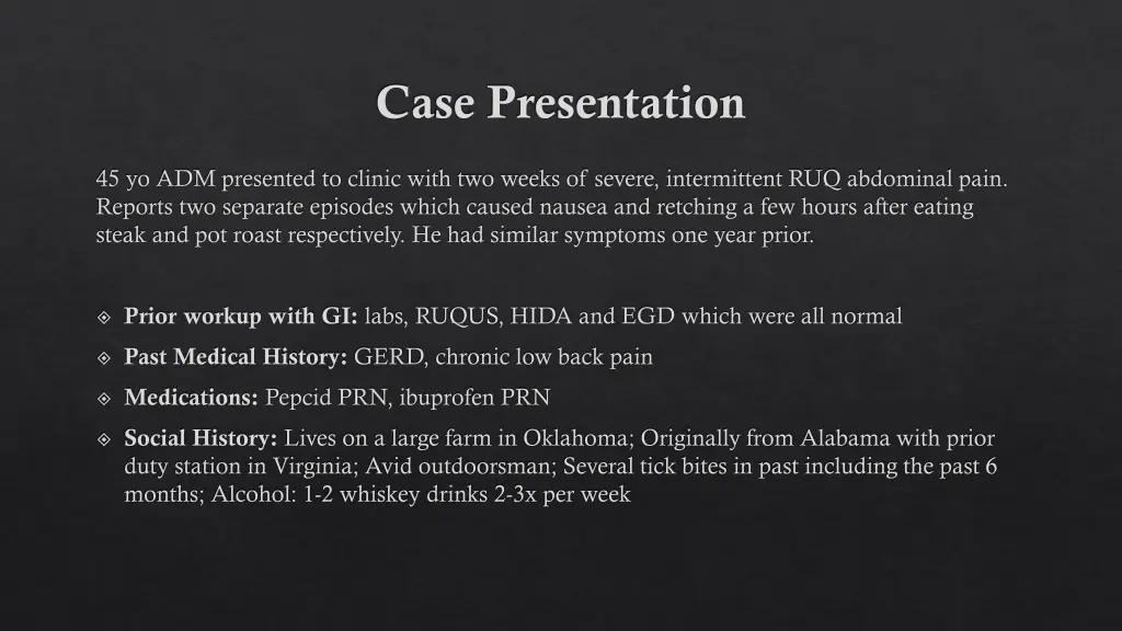 case presentation