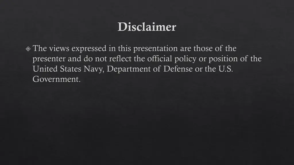 disclaimer