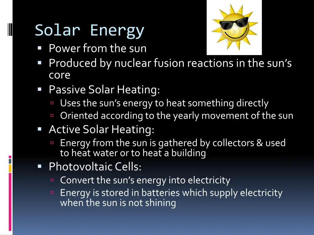 solar energy power from the sun produced