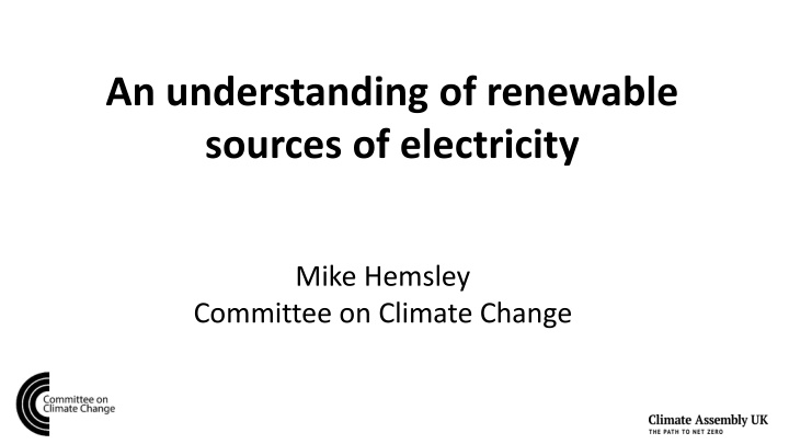 an understanding of renewable sources