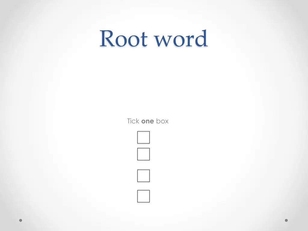 root word