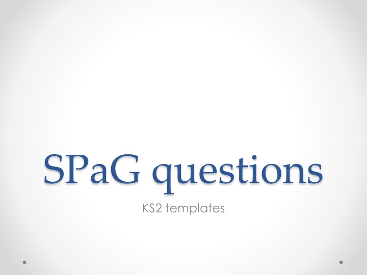 spag questions ks2 templates