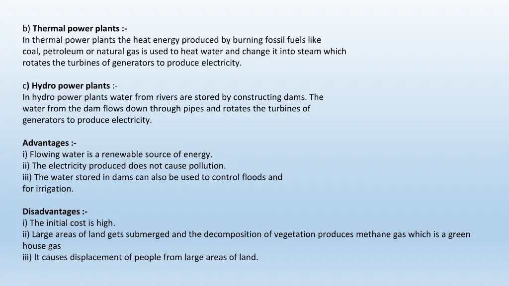 b thermal power plants in thermal power plants