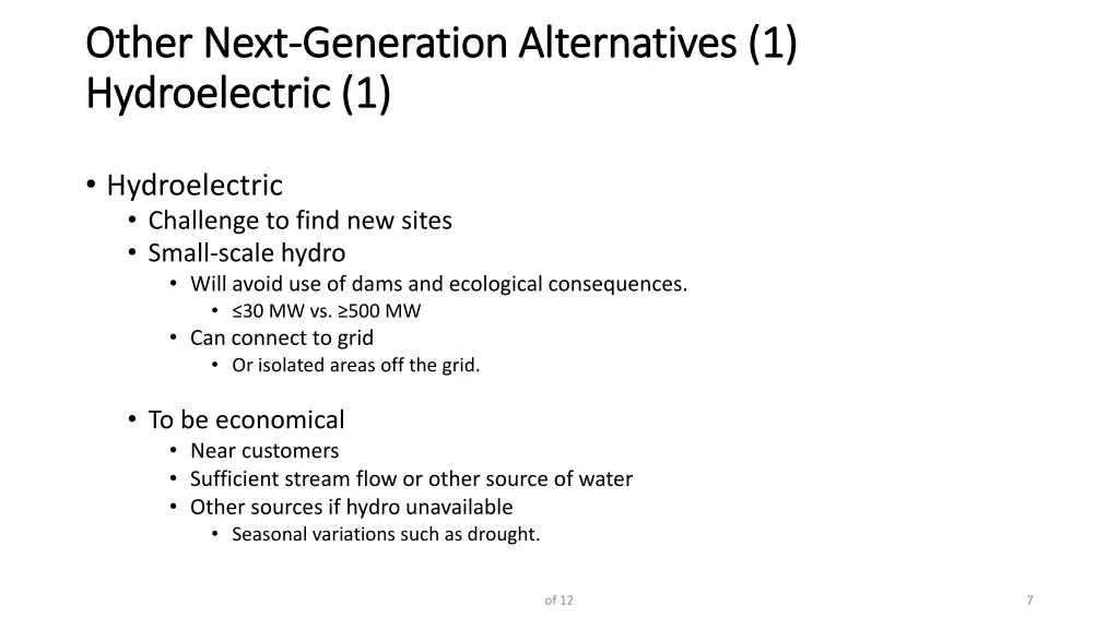 other next other next generation alternatives