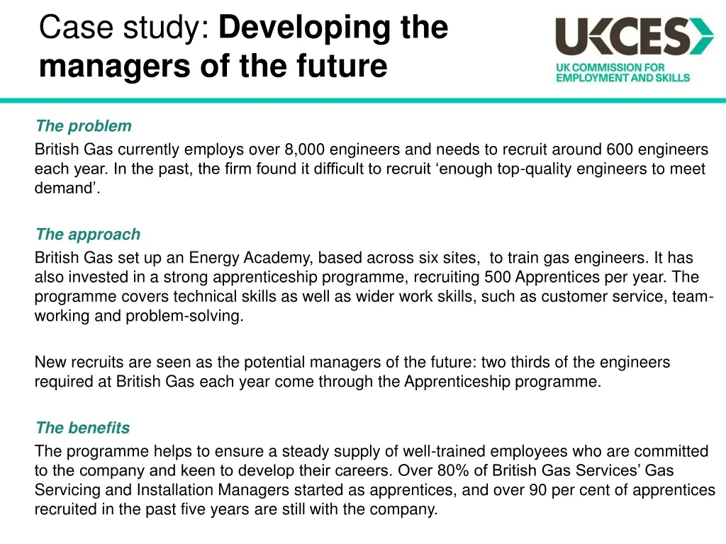 case study developing the managers of the future