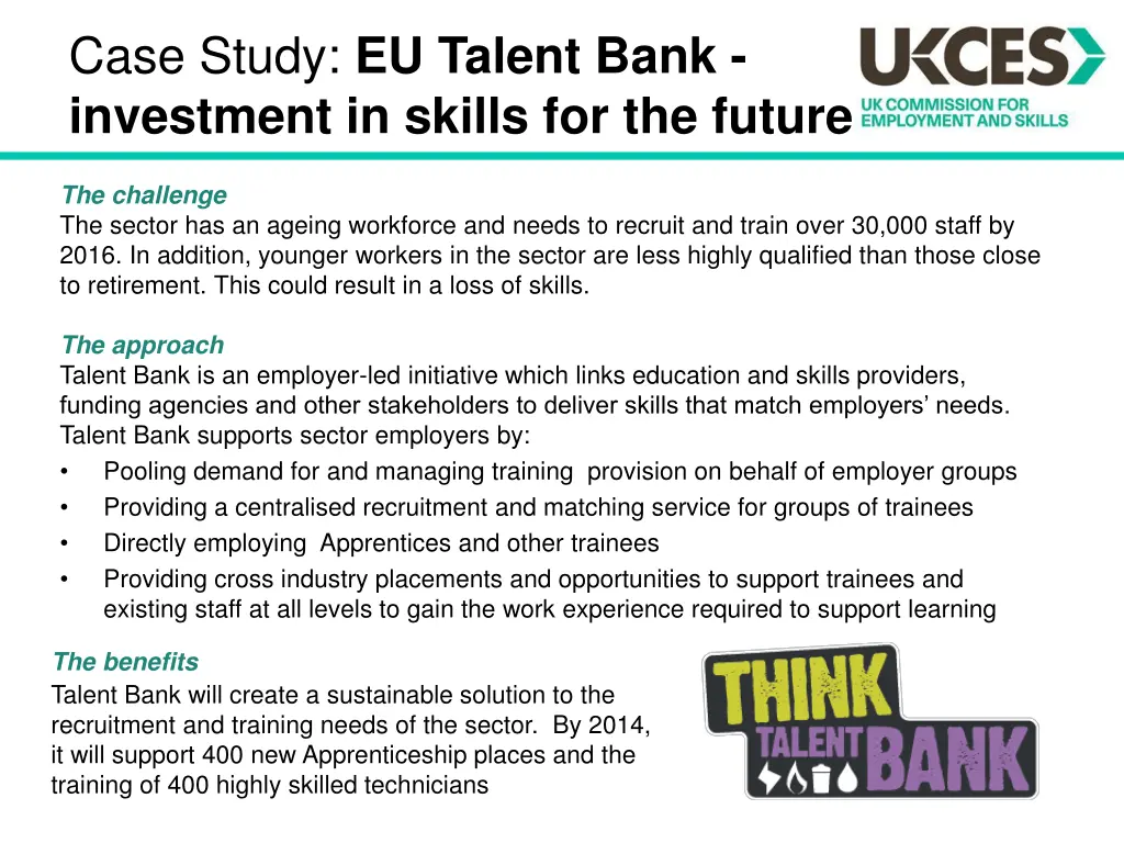 case study eu talent bank investment in skills