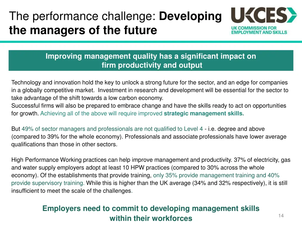 the performance challenge developing the managers