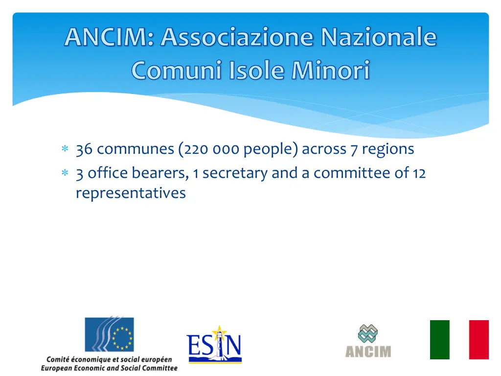 ancim associazione nazionale comuni isole minori