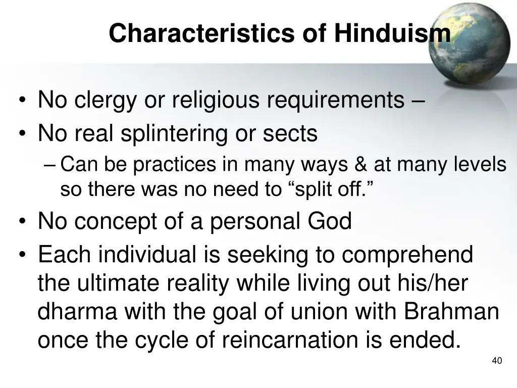 characteristics of hinduism