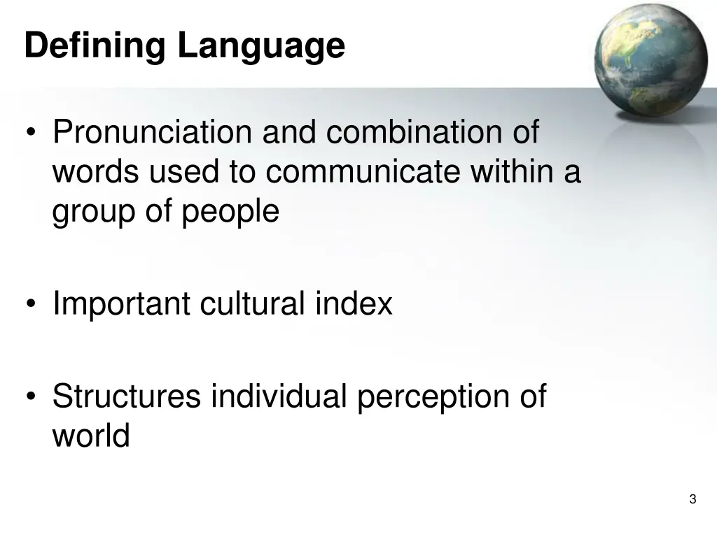 defining language