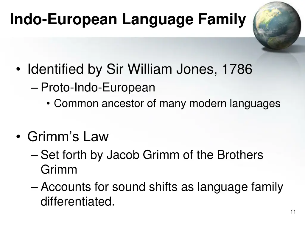 indo european language family