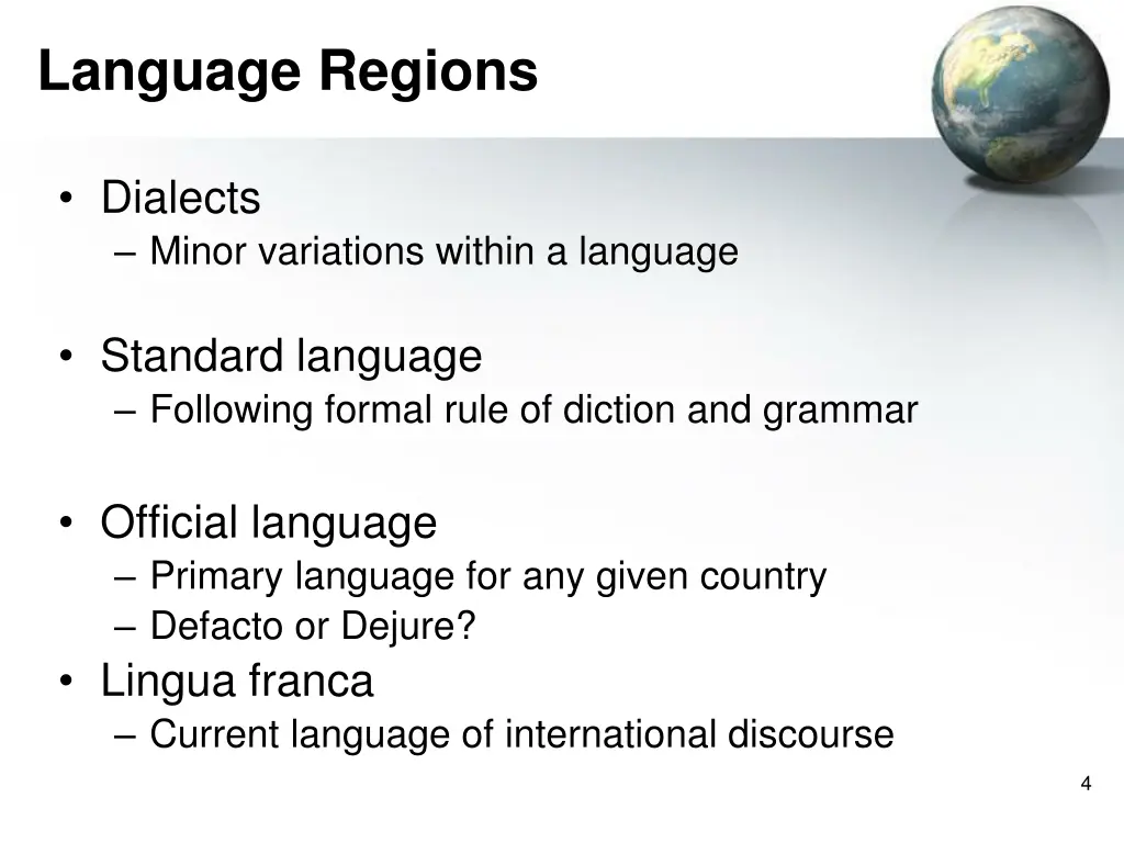 language regions