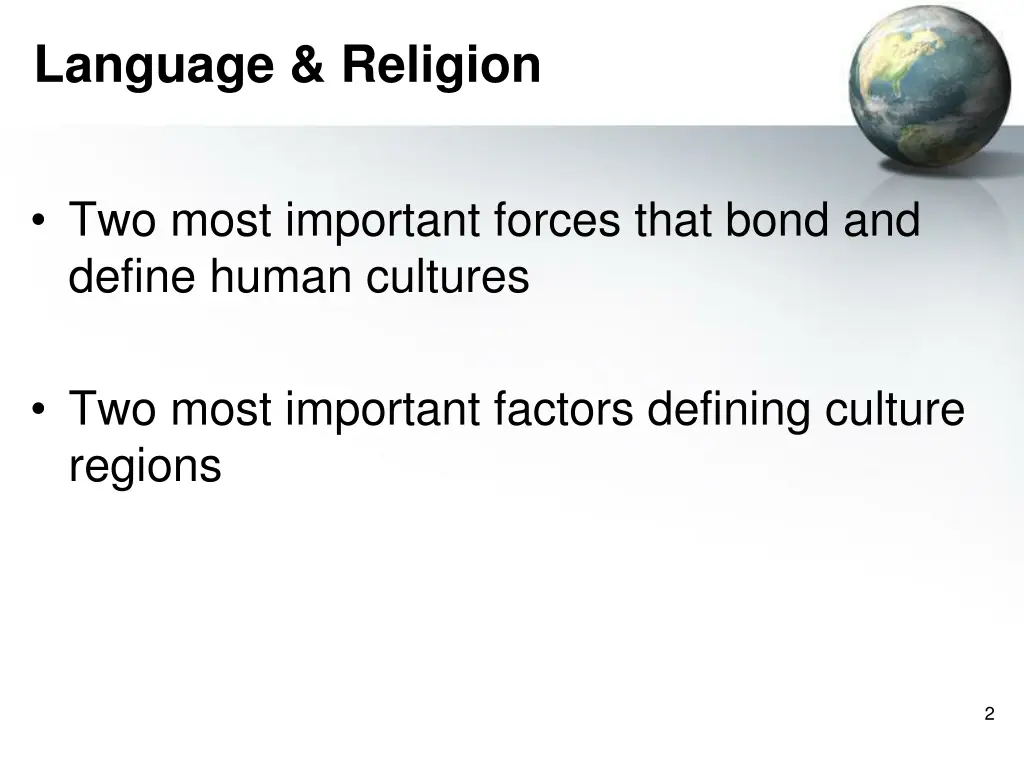 language religion