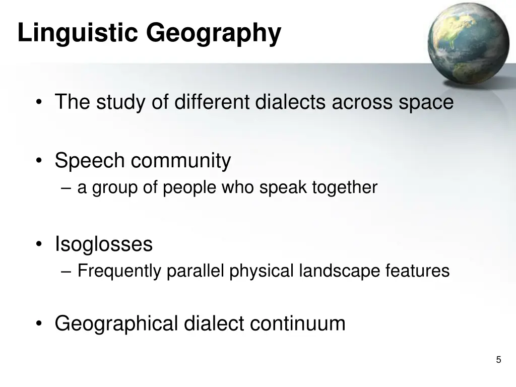 linguistic geography