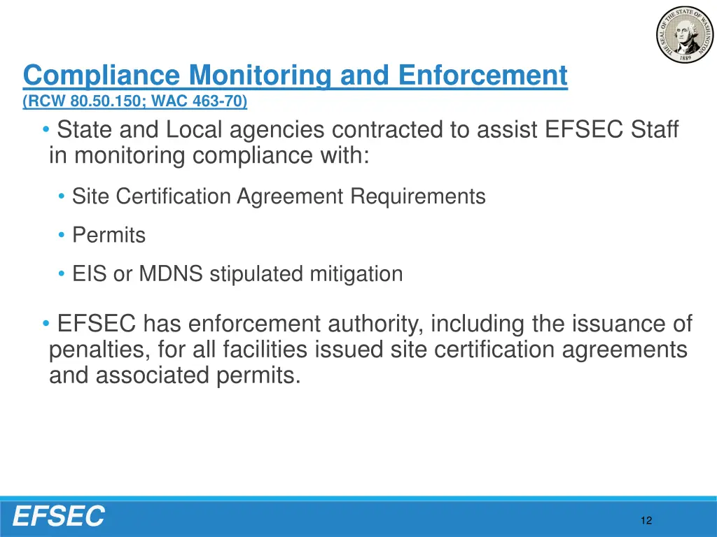 compliance monitoring and enforcement