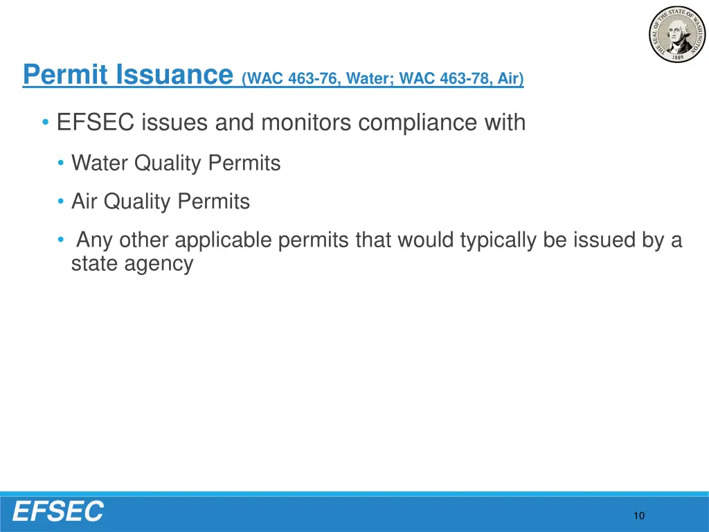 permit issuance wac 463 76 water wac 463 78 air