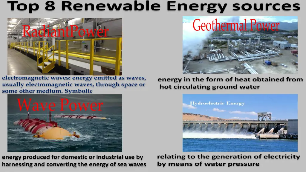 top 8 renewable energy sources