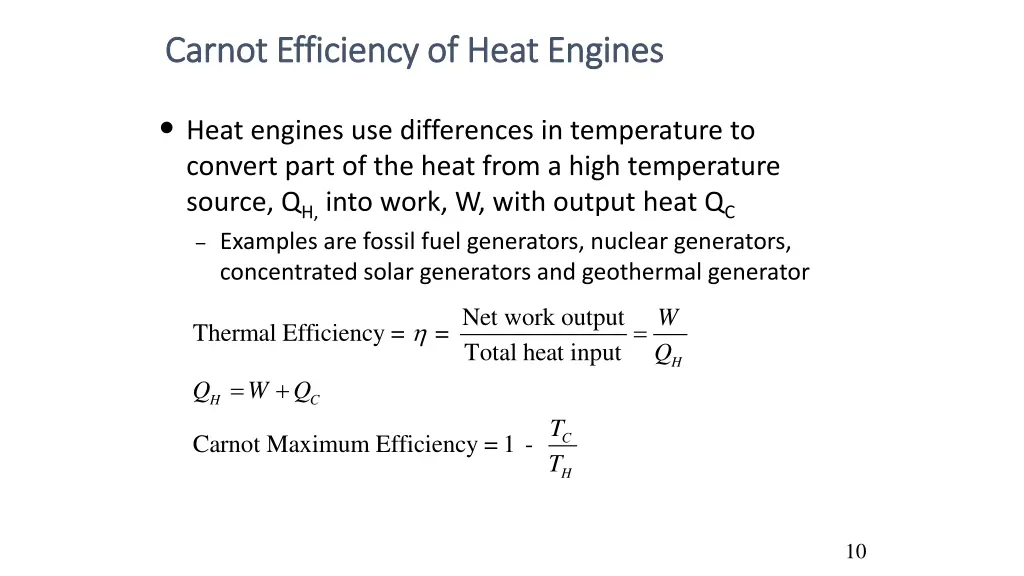 carnot efficiency of heat engines carnot