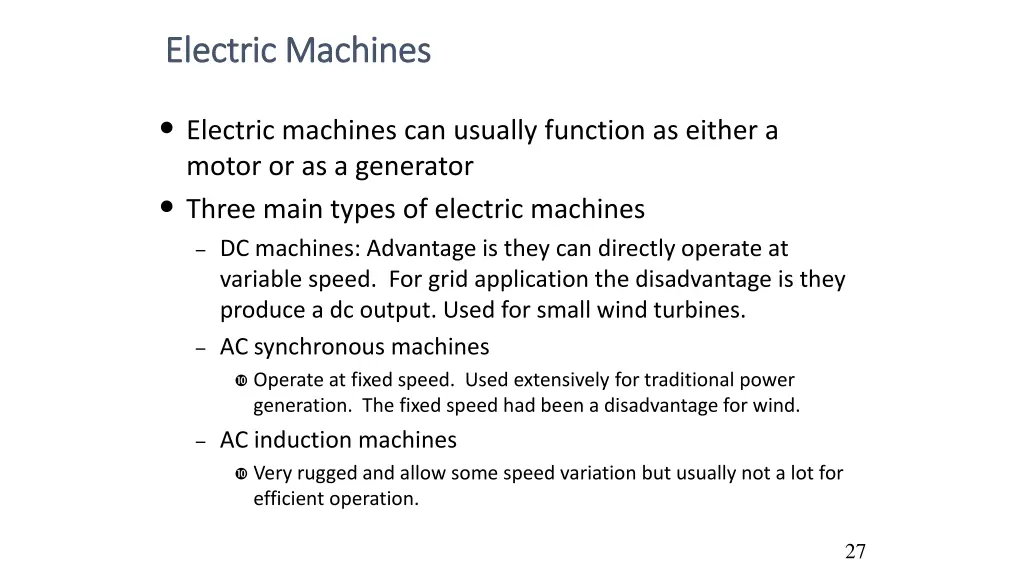 electric machines electric machines