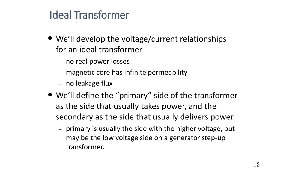 ideal transformer ideal transformer