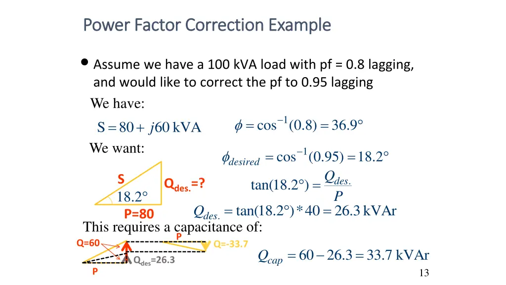 power factor correction example power factor