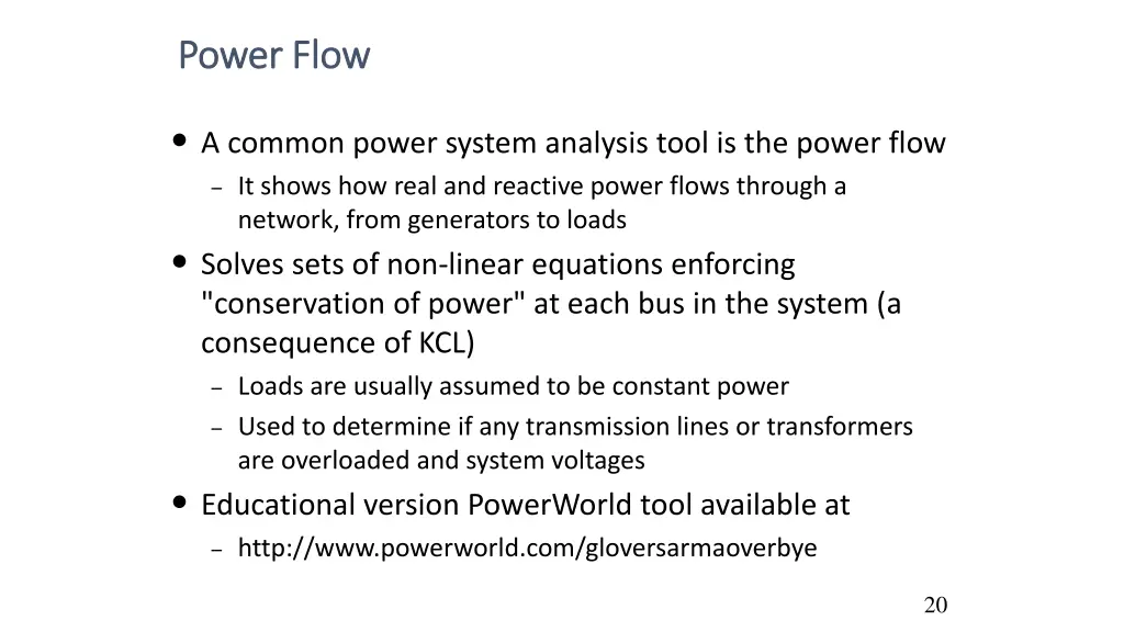 power flow power flow