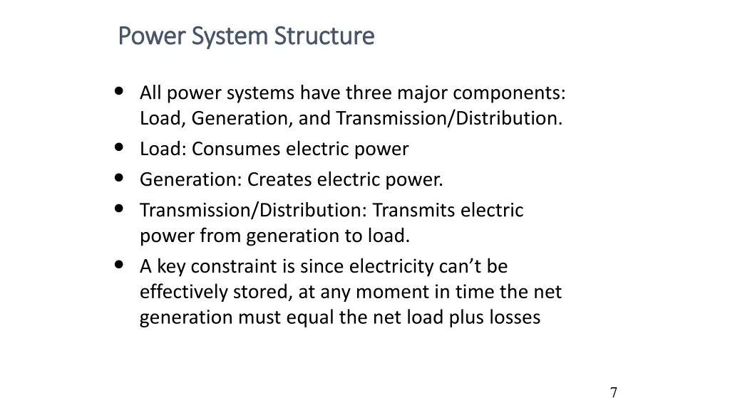 power system structure power system structure