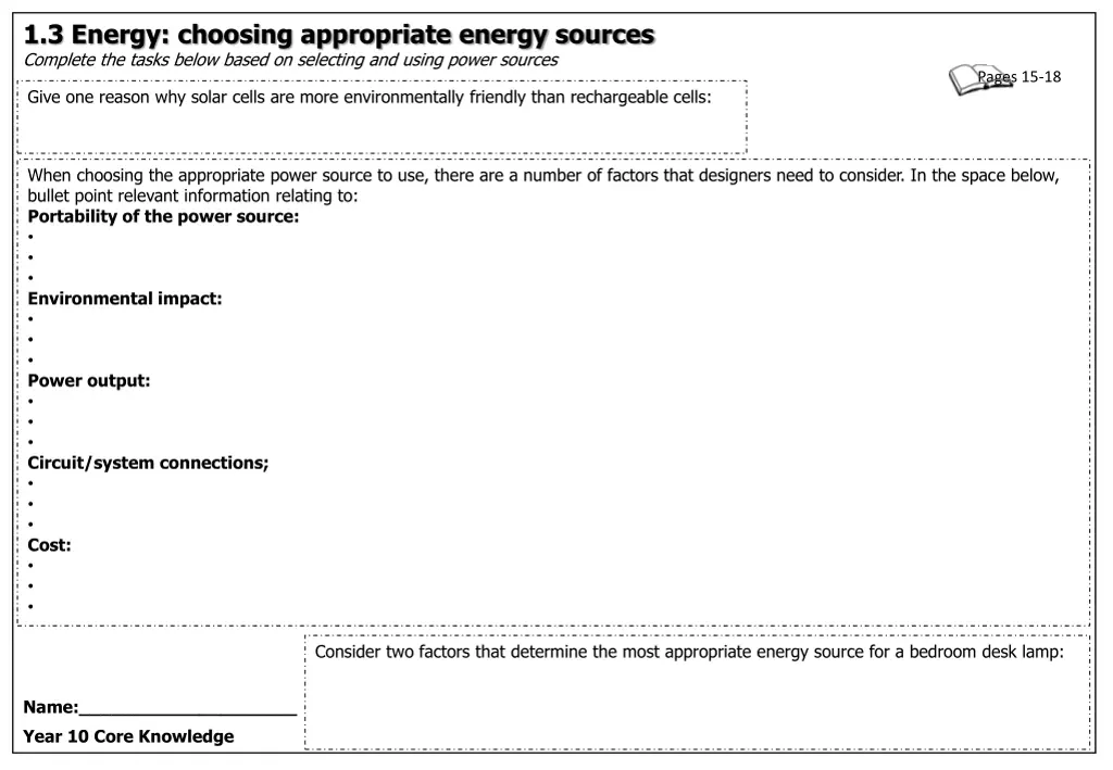 1 3 energy choosing appropriate energy sources