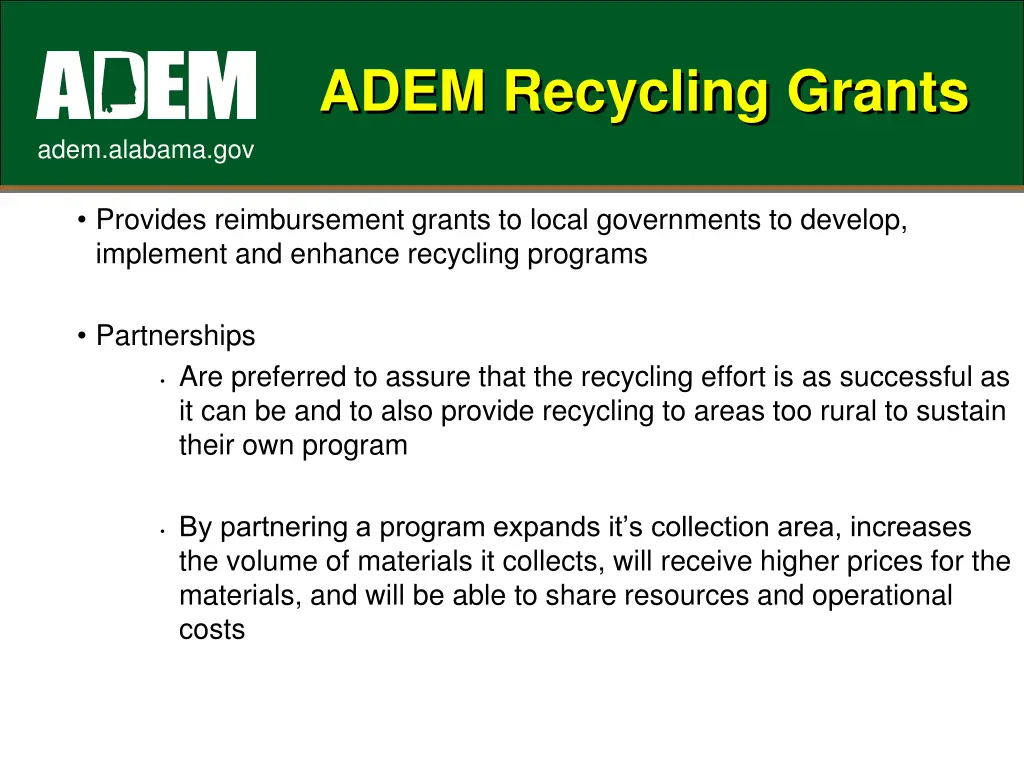 adem recycling grants 1