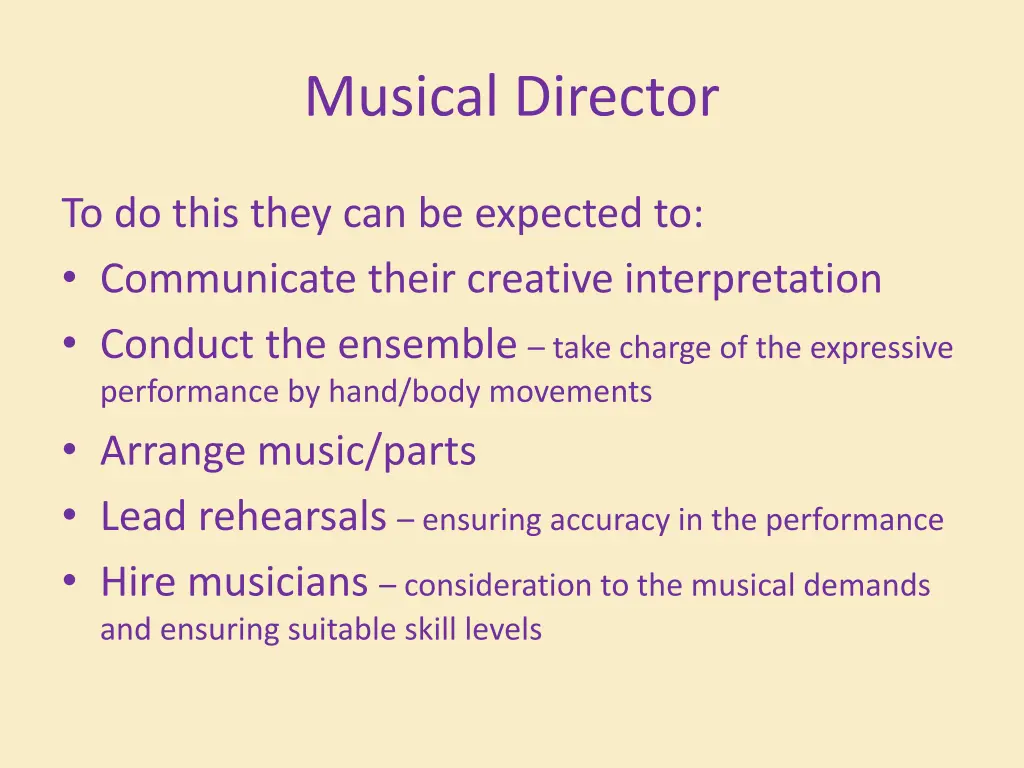 musical director 1